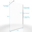 AURLANE - Paroi de Douche 140x200cm Verre Transparent - Barre de Fixation Extensible et Profil Chrome - vignette