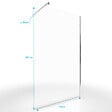 AURLANE - Paroi de Douche 140x200cm Verre Transparent - Barre de Fixation Extensible et Profil Chrome - vignette