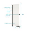 AURLANE - Porte de Douche Pivotante 70x180 cm en Verre Trempe 5 mm - Finition Noire - DARK ELEMENTARY - vignette