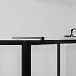 AURLANE - Paroi de Douche Façon Verrière avec Volet Pivotant - 120+40x200 cm - Verre Transparent et Noir - vignette