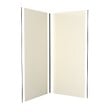 AURLANE - LOT de 2 Panneaux Muraux Aluminium IVOIRE 90+90x210 cm avec Profilés NOIR MAT - WALL'IT - vignette