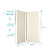 AURLANE - LOT de 2 Panneaux Muraux Aluminium IVOIRE 90+90x210 cm avec Profilés NOIR MAT - WALL'IT - vignette