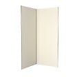 AURLANE - LOT de 2 Panneaux Muraux Aluminium IVOIRE 90+90x210 cm avec Profilés NOIR MAT - WALL'IT - vignette