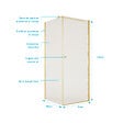 AURLANE - Porte de Douche Pivotante 70x180cm et Retour 80cm - Profil Or Brosse - Verre 5mm - GOLD ELEMENTARY - vignette