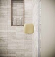 AURLANE - Porte de Douche Pivotante 70x195cm - Verre Trempe 8mm Anticalcaire - Alu Or Brosse - GOLD ELEMENTARY - vignette