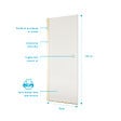 AURLANE - Porte de Douche Pivotante 70x195cm - Verre Trempe 8mm Anticalcaire - Alu Or Brosse - GOLD ELEMENTARY - vignette