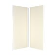 AURLANE - Pack 2 Panneaux muraux Ivoire 90x210cm avec Profilés Chrome - WALL'IT - vignette