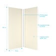 AURLANE - Pack 2 Panneaux muraux Ivoire 90x210cm avec Profilés Chrome - WALL'IT - vignette