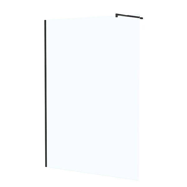 AURLANE - Paroi de Douche 140x195 cm en Verre Trempé 5 mm - Finition Noire - DARK ELEMENTARY - large