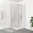 AURLANE - Pack de 2 Panneaux Muraux Pierre Artic Storm 90+90x210 cm avec Profilés NOIR MAT - STONE'IT - vignette