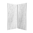 AURLANE - Pack de 2 Panneaux Muraux Pierre Artic Storm 90+90x210 cm avec Profilés NOIR MAT - STONE'IT - vignette