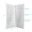 AURLANE - Pack de 2 Panneaux Muraux Pierre Artic Storm 90+90x210 cm avec Profilés NOIR MAT - STONE'IT - vignette