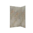 AURLANE - Pack de 2 Panneaux Muraux Pierre Wood Stone 90+120x210 cm avec Profilés ANODISE BRILLANT - STONE'IT - vignette
