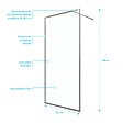 AURLANE - Paroi de Douche 100x200 cm - Cadre et Bras Aluminium Chrome - CHROMED CONTOURING - vignette