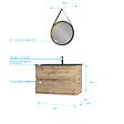 AURLANE - Pack Meuble SDB 80cm suspendu 2 tiroirs Chene_Vasque noire + Miroir Barber - TIMBER 80_Pack34 - vignette