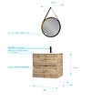 AURLANE - Pack Meuble SDB 60cm suspendu 2 tiroirs Chene_Vasque blanche + Miroir Barber - TIMBER 60_Pack32 - vignette