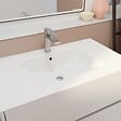 AURLANE - Pack Meuble Salle de Bains 80 cm Laqué Blanc, 2 tiroirs avec Vasque Céramique - XENOS - vignette