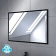 AURLANE - Meuble salle de bain 80x60 - Finition chene naturel + vasque blanche + miroir - TIMBER 80 - Pack 45 - vignette