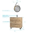 AURLANE - Pack Meuble SDB 80cm sur pieds 3 tiroirs Chene_Vasque blanche + Miroir Barber - TIMBER 80_Pack48 - vignette