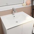 AURLANE - Pack Meuble Salle de Bains 60cm Laqué Blanc 2 portes avec Vasque Céramique Blanche - XENOS - vignette
