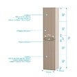 AURLANE - Meuble et colonne de Salle de Bains LEON 80cm Marron Glacé - Façades Ondulées - Vasque Blanche Mate - vignette