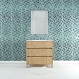 AURLANE - Pack Meuble Salle de Bains 80cm Chêne Clair 3 Tiroirs, Vasque, Miroir 60x80 et réglette Led - XENOS - vignette