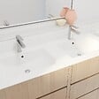 AURLANE - Pack Meuble Salle de Bains 120 cm Chêne Clair, 6 tiroirs avec Vasque Céramique - XENOS - vignette