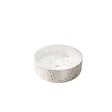 AURLANE - VASQUE TERRAZZO GRIS - Diam 35cm x 12cm - RONDE EN CERAMIQUE BLANC MAT - vignette