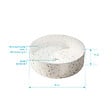 AURLANE - VASQUE TERRAZZO GRIS - Diam 35cm x 12cm - RONDE EN CERAMIQUE BLANC MAT - vignette