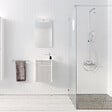AURLANE - Meuble Lave Mains MINI 40x50x22 cm - Gris et Blanc - vignette