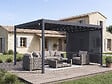 HABITAT ET JARDIN - Pergola bioclimatique avec store en aluminium "Windsor" - 3 x 4 m - Gris - vignette