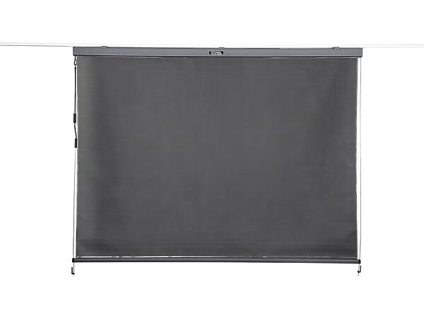HABITAT ET JARDIN - Pergola bioclimatique avec store en aluminium "Windsor" - 3 x 4 m - Gris - large