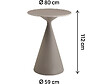 HABITAT ET JARDIN - Table haute bistro de jardin ⌀80 cm "Néora" - Taupe - vignette