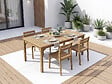 HABITAT ET JARDIN - Table de jardin extensible en bois 180/240 cm "Valladolid" – 6 à 10 places - Marron - vignette