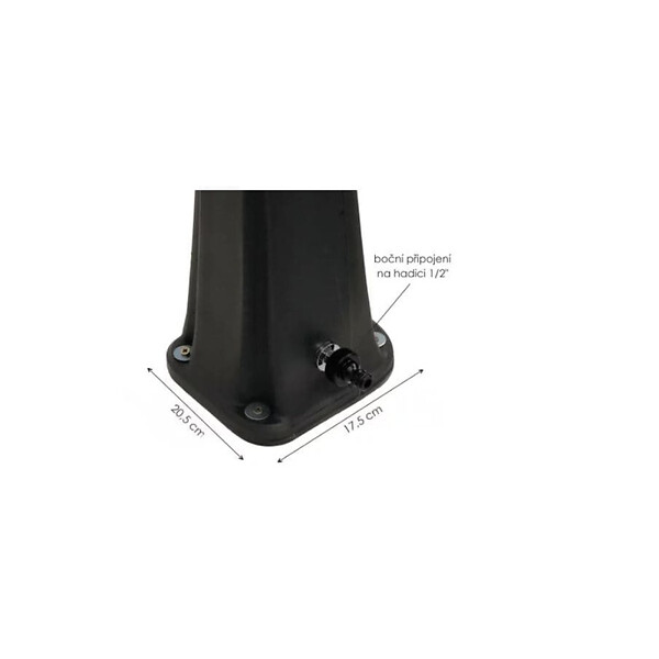 ARKEMA DESIGN - Arkema Design Happy - Douche solaire pour piscine avec lave-pieds, anthracite (H120/7016) - large