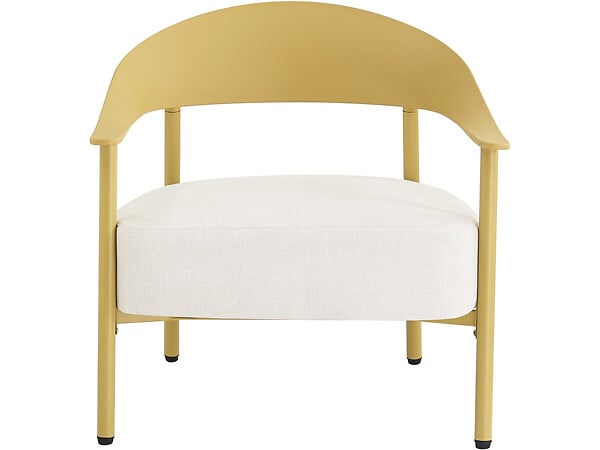 HABITAT ET JARDIN - Lot de 2 fauteuils de jardin en plastique et métal "Céora" - Jaune - large