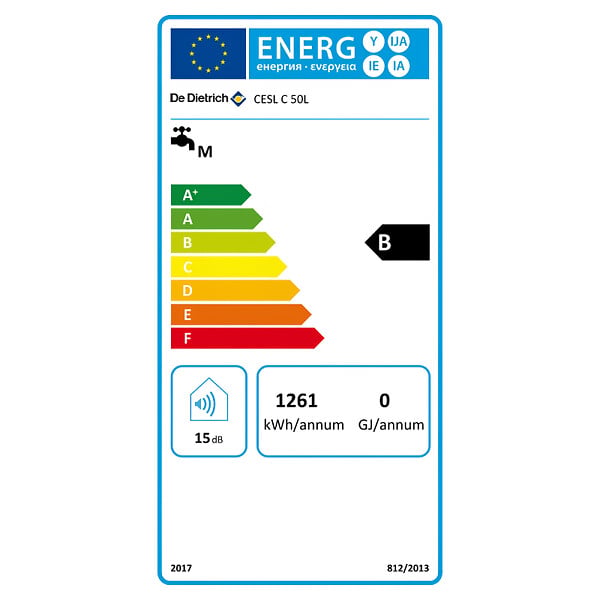 DE DIETRICH - Chauffe eau électrique Plat Mural MultiPosition CESL C De Dietrich 50 L - large