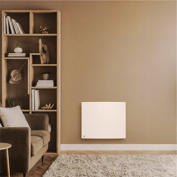 BESTHERM - Radiateur électrique fixe à inertie sèche fonte - BESTHERM - BIA 1000W - horizontal blanc - large