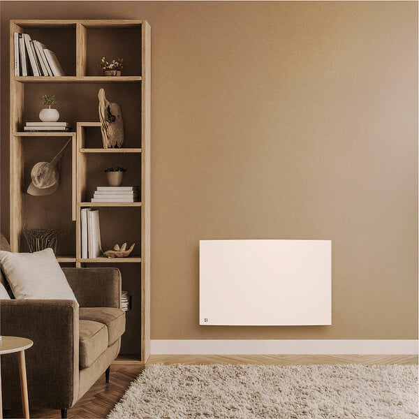 BESTHERM - Radiateur électrique fixe à inertie sèche fonte - BESTHERM - BIA 1500W - horizontal blanc - large