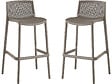 HABITAT ET JARDIN - Lot de 2 chaises hautes empilables en plastique "Néora" - Taupe - vignette