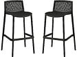 HABITAT ET JARDIN - Lot de 2 chaises hautes empilables en plastique "Néora" - Noir - vignette