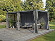 HABITAT ET JARDIN - Rideau pour pergola bioclimatique "Kensington" - 3 x 6 m - Gris - vignette