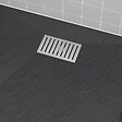AURLANE - Grille rainurée en inox pour receveur - 20.15x12.3x0.55cm - ROCK 2 GRID LINE - vignette
