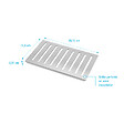 AURLANE - Grille rainurée en inox pour receveur - 20.15x12.3x0.55cm - ROCK 2 GRID LINE - vignette