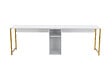 HABITAT ET JARDIN - Bureau en bois "Twin Study Desk" - 240 x 60 x 74 cm - Or blanc - vignette