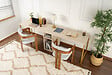 HABITAT ET JARDIN - Bureau en bois "Twin Study Desk" - 240 x 60 x 74 cm - TravertinOr - vignette