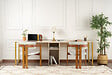 HABITAT ET JARDIN - Bureau en bois "Twin Study Desk" - 240 x 60 x 74 cm - TravertinOr - vignette