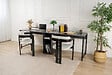 HABITAT ET JARDIN - Bureau en bois "Twin Study Desk" - 240 x 60 x 74 cm - AnthraciteNoir - vignette