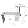 HABITAT ET JARDIN - Bureau en bois "CT2" - 152 x 40 x 120 cm - Pin atlantique Noir - vignette