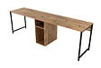 HABITAT ET JARDIN - Bureau en bois "Twin Study Desk" - 240 x 60 x 74 cm - Pin atlantiqueNoir - vignette